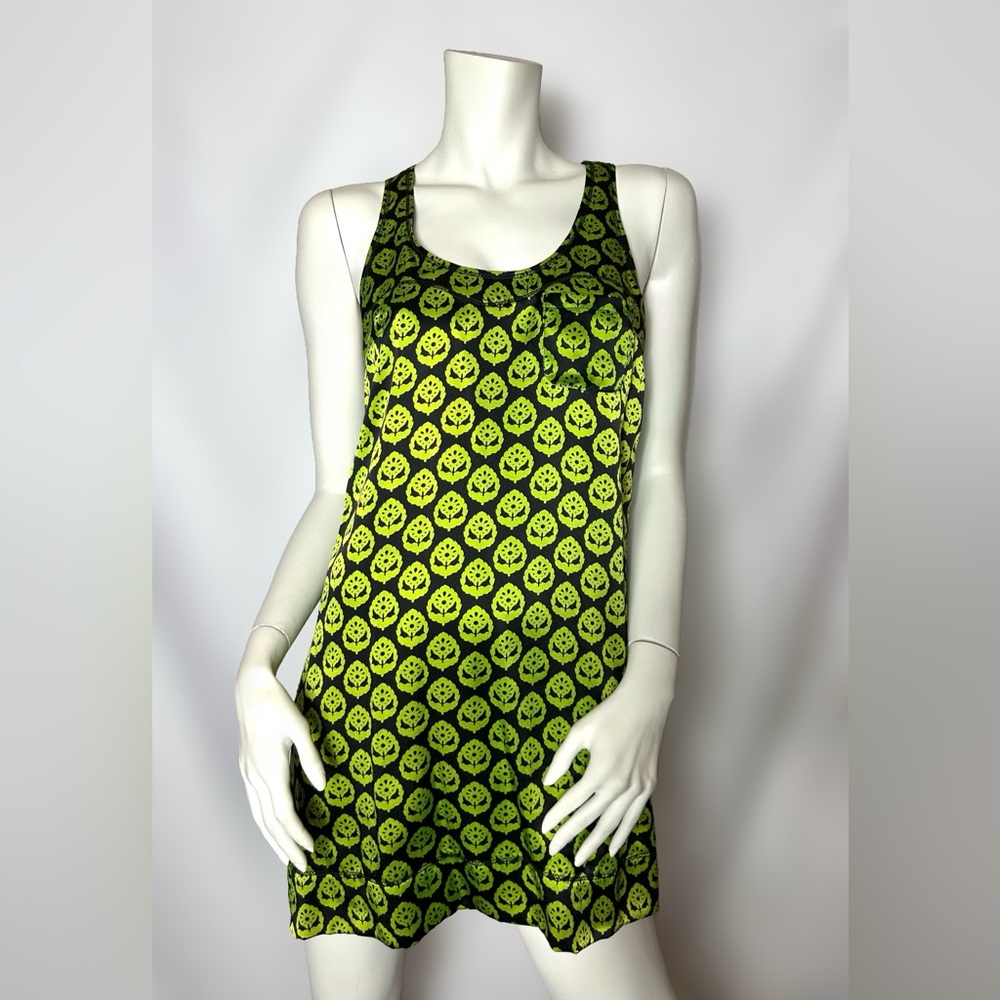 Betsey Johnson Green and Black Print Dress